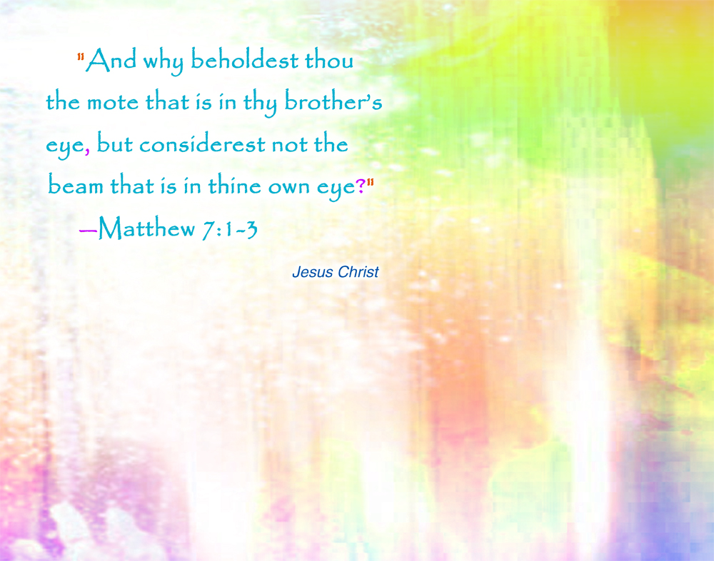 Jesus Christ Matthew 7:3 wallpaper